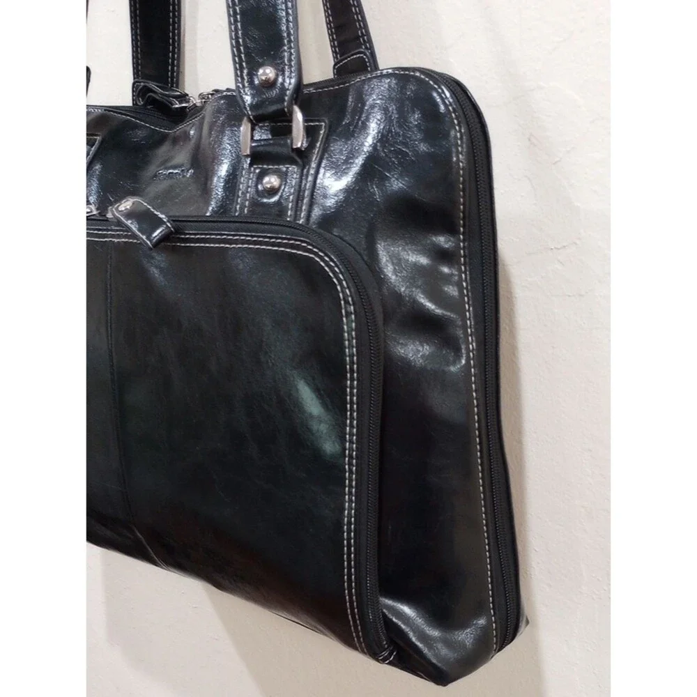 Samsonite Black Zip Around Soft Laptop Briefcase Tote